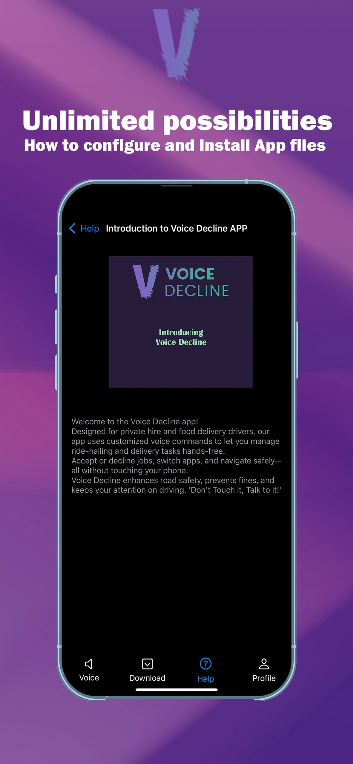 Unlimited possibilities screen