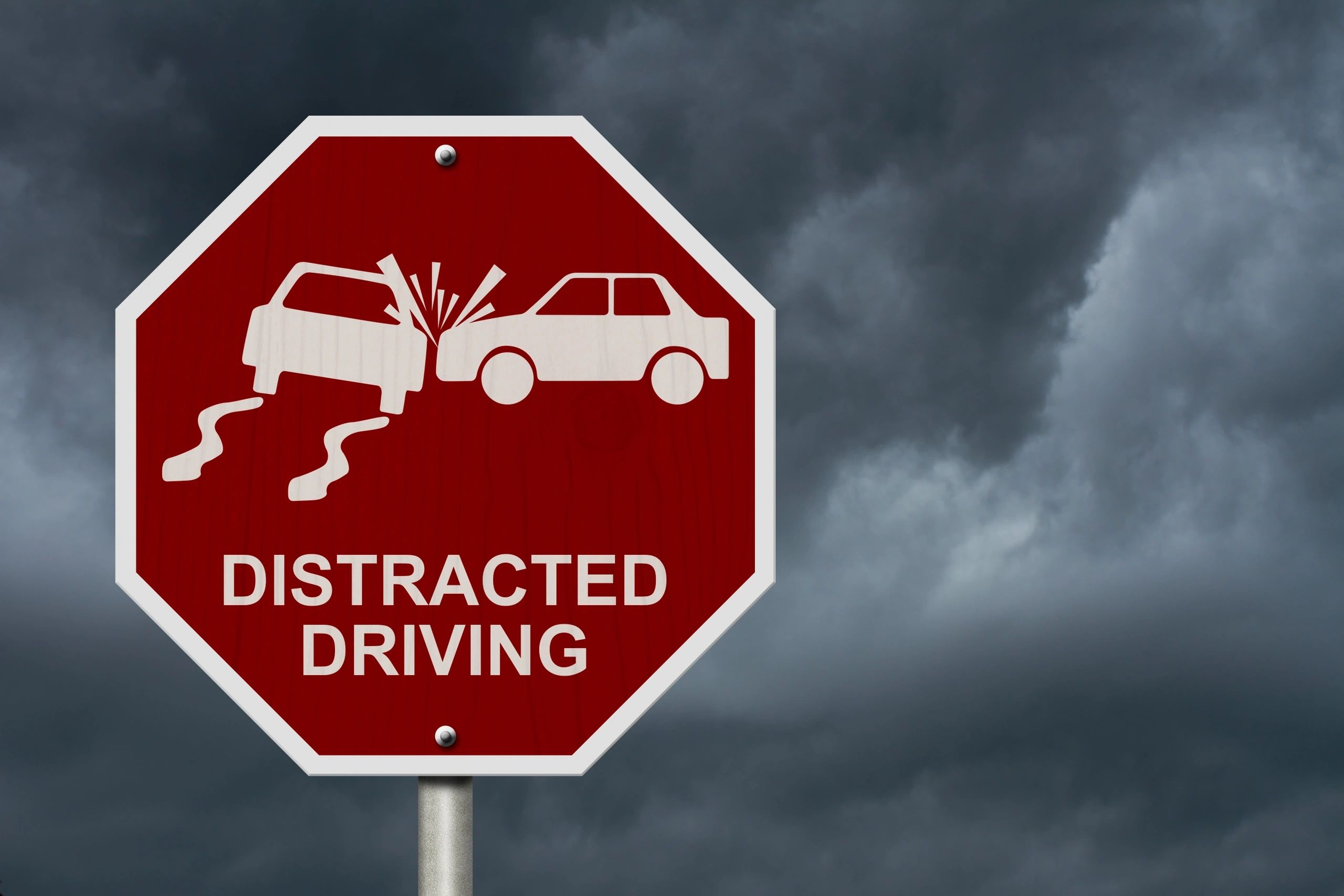 Distracted driving by using phone can create accidents